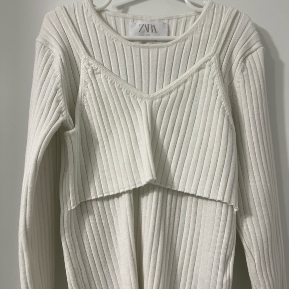 Zara White Long Sleeve Shirt - Picture 2 of 5